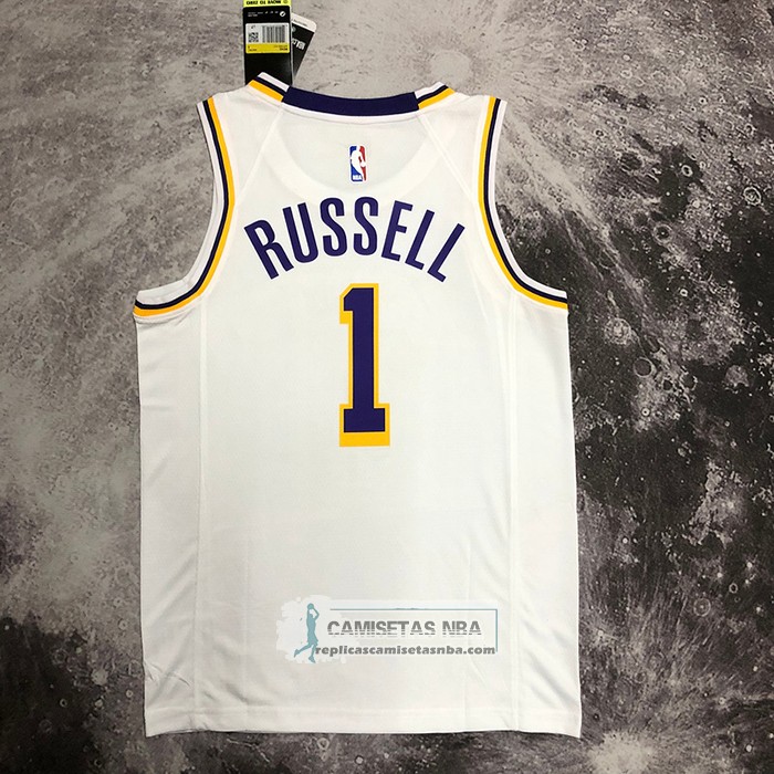 Camiseta Los Angeles Lakers D'Angelo Russell NO 1 Association 2022-23 Blanco